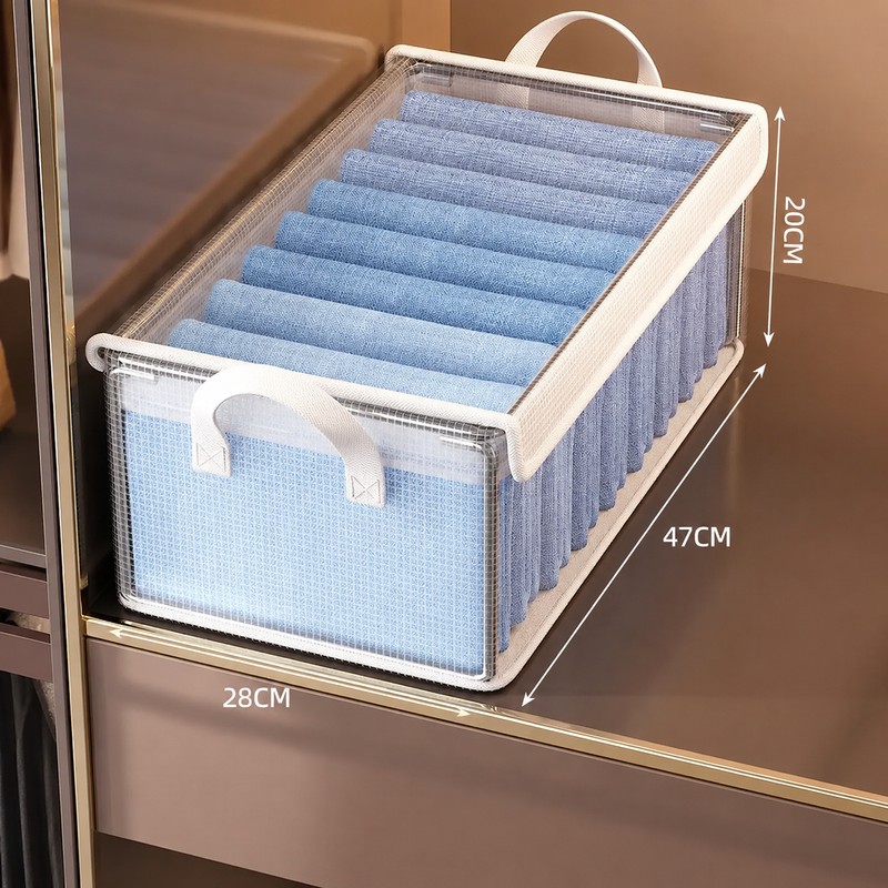 Foldable PVC Storage Box for Clothes - Transparent Dust-Resistant Organizer