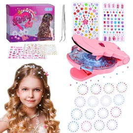 SEMKOTREE Hair Gems, Hair Bedazzler Kit Hair Gem Stamper with 420 Hair Diamonds, Hair Glitter Hair Jewels Machine, Girls Toys Hair Charms Girls Hair Accessories