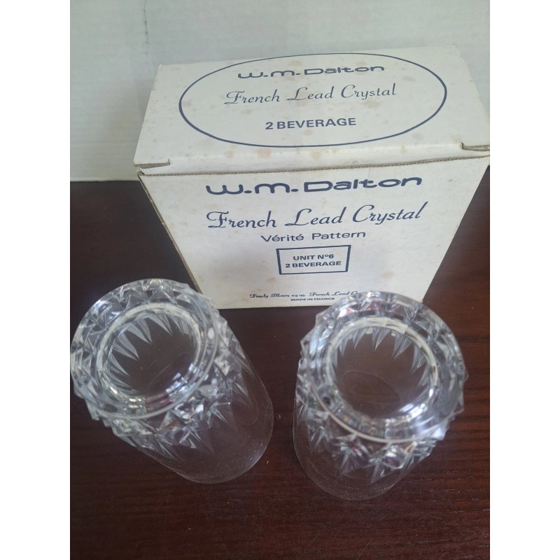 wm dalton Set Of 2 Beverage Glasses 24% French Lead