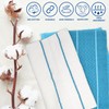 Towelogy Premium 100% Cotton Kitchen Towels - Super Absorbent &