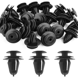 100 Pcs Car Clips Plastic Universal Retaining Clips Bumper Clips Plastic Door Panel Clips Fit Most Vehicles (Black)