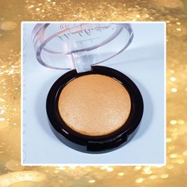 Golden Brown Single Eyeshadow, Metallic Shimmering Pressed Powder Eyeshadows, Highly Pigmented Baked Eye shadow Long Lasting Waterproof Eye Shadows, Gift for Women & Girls