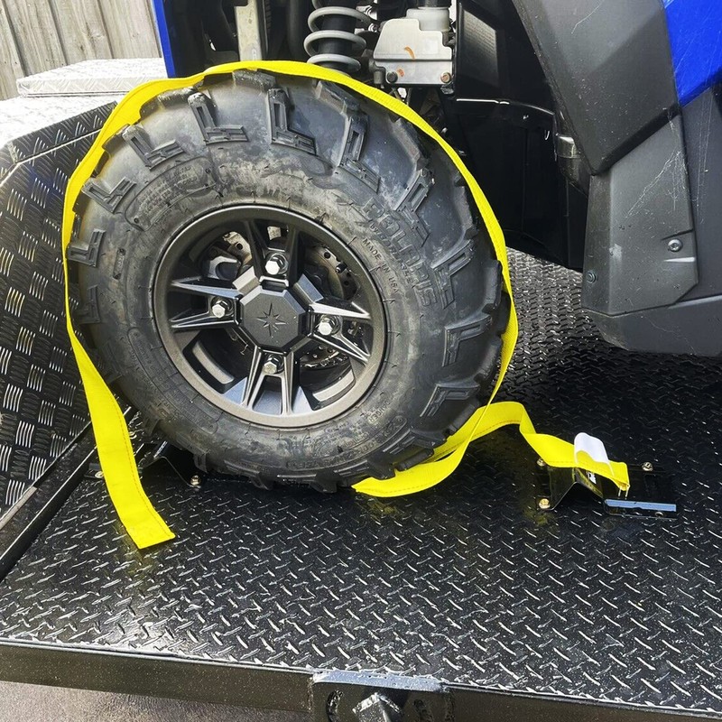 Autofonder Vehicle Wheel Chock Tie Down kit 4500lb Break Strength-4