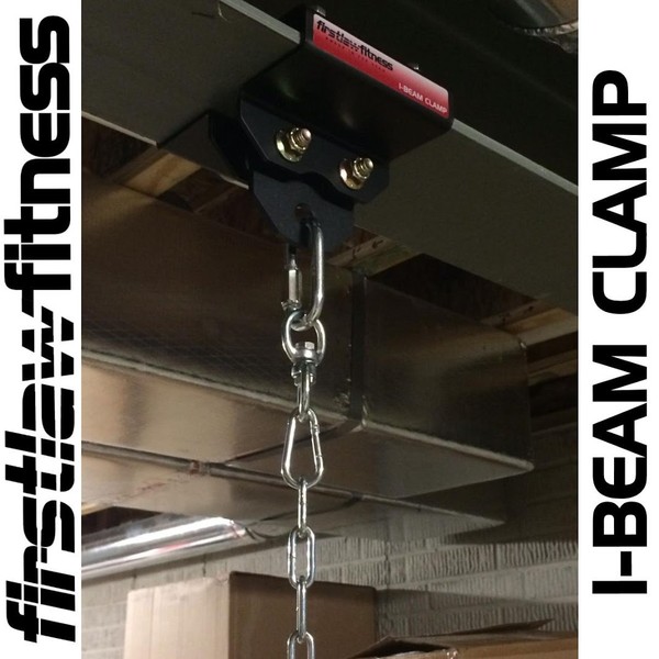 Firstlaw Fitness - 1000 LBS I-Beam Clamp - (Select 3.0" to 3.75" Wide I-Beam) - for - Climbing Ropes - Heavy Bags - Gymnastic Rings Made in The USA