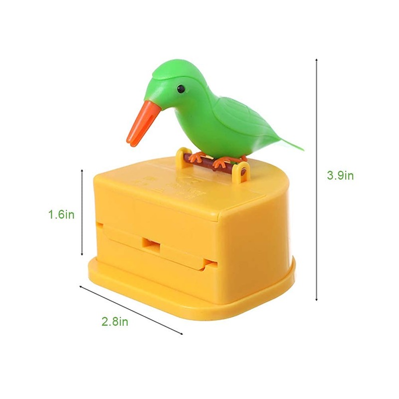 Cute Bird Toothpick Holder Dispenser, Made of Environmentally Friendly ABS,