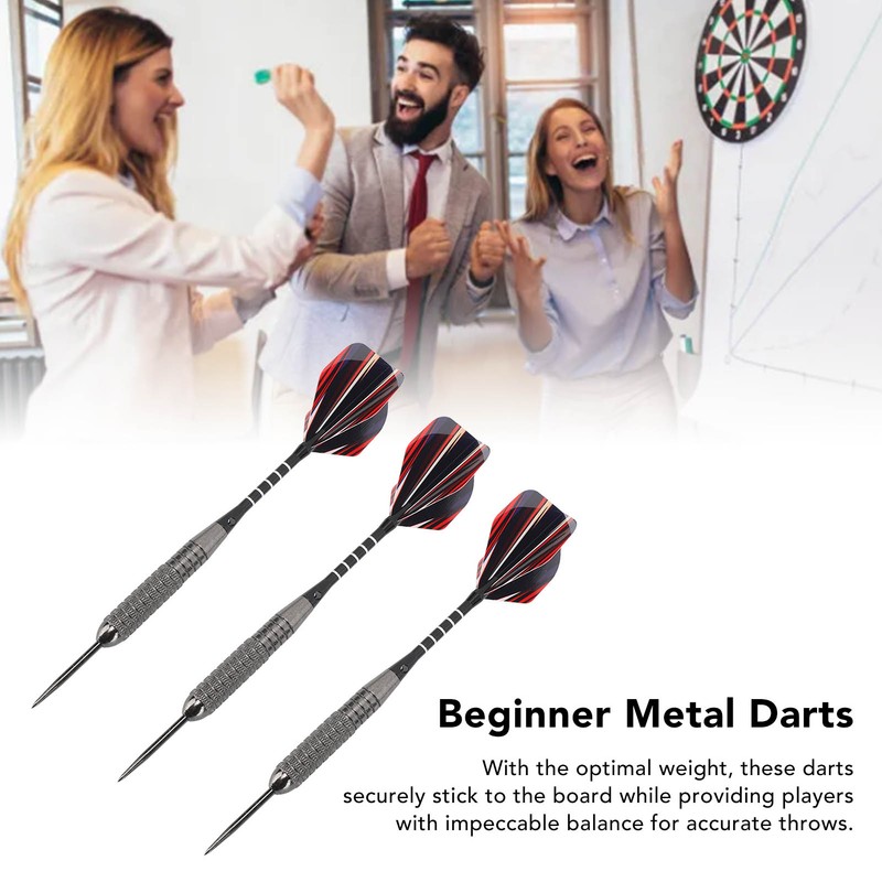 3PCS Metal Tip Darts Set for Dartboard Iron Aluminum Professional