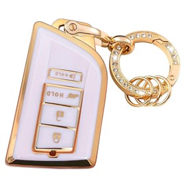 Rilnaewn Keyless Entry Systems for Acura Key Fob Cover Fits for 2022 2023 2024 2025 Acura RDX MDX Remote Smart Key (Pink-Gold)