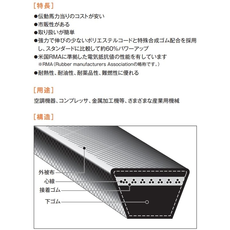Bandeau Chemical BANDO V-Belt (Red A42 [RA42])