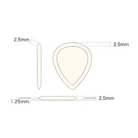 Master 8 Japan IFM-TD250 INFINIX MEGA SLICE TEARDROP 0.1 inch (2.5 mm) Teardrop Extra Thick Guitar Pick