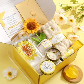 Thank You Gifts for Women, Teacher Appreciation Gifts, Employee Appreciation Gift for Coworkers Nurse Friend Mom Boss Secretary Principal Staff w Thank You Cards - 9PCS Spa Gratitude Gift Baskets Set