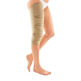 CircAid juxtafit essentials upper leg with knee X-short beige left XX-small