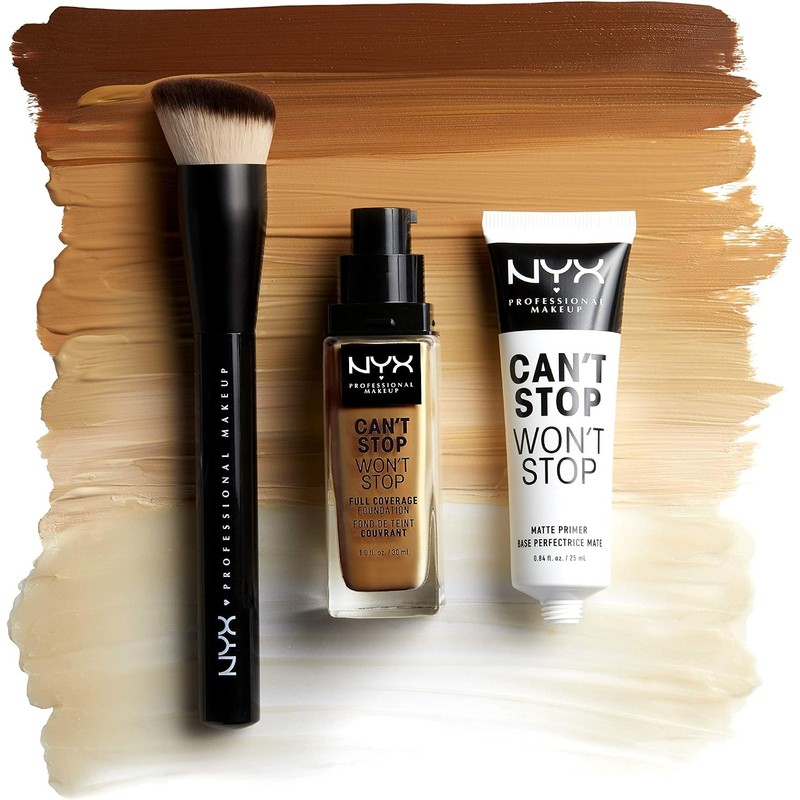 NYX - Brocha de maquillaje profesional con texto en inglés