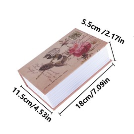 Book Safe, Hidden Storage Box for Books, Safe, Locker, Secret Dictionary, Hidden Money Book, Diversion Compartment, Container with 2 Keys, Money Hiding, Coins, Cash [Rose Diary Type]