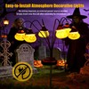 1PCS Halloween Pumpkin Solar Stake Lights, Waterproof Outdoor Ground Stake
