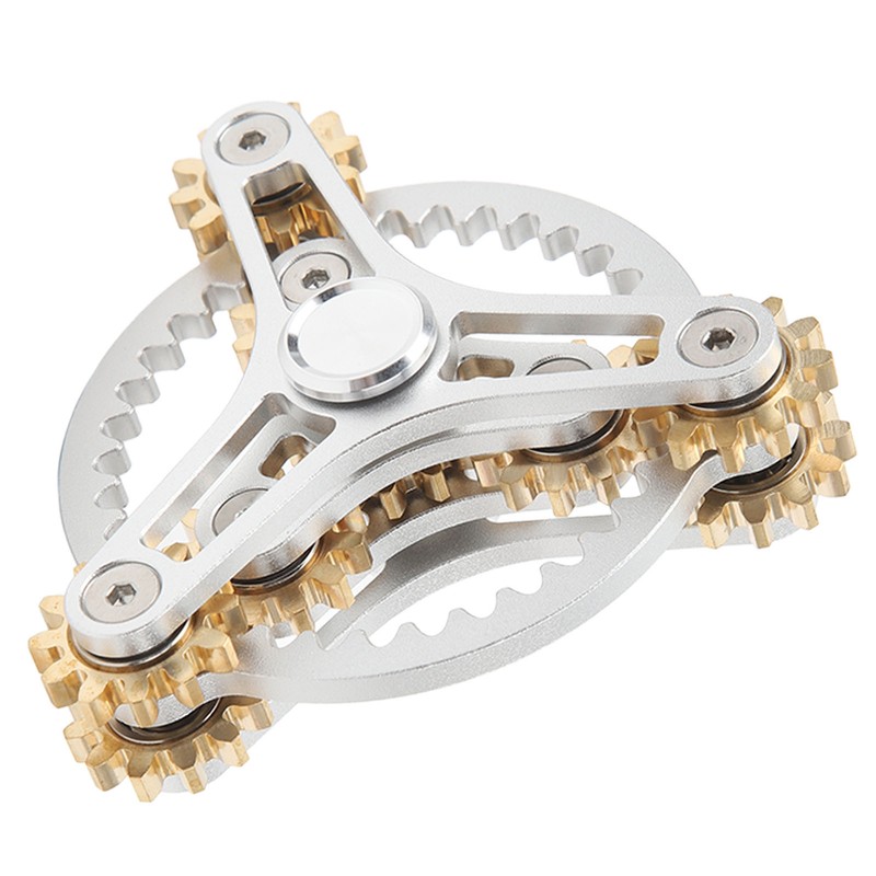 Fingertip Gear Toy 4 Gears Decompression Metal Finger Hand Brass