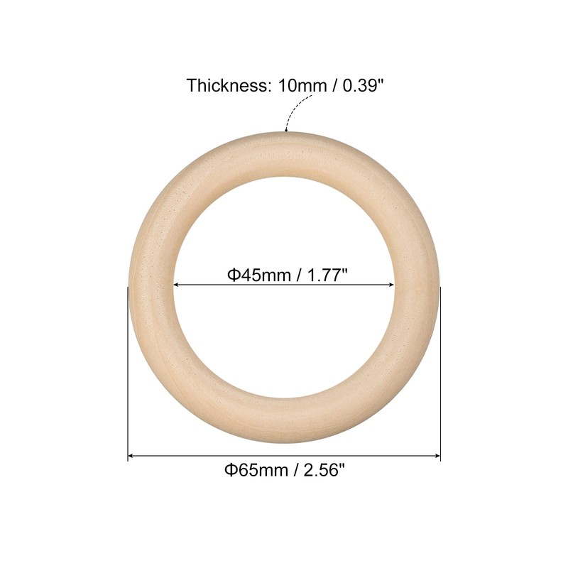 QUARKZMAN Pack of 40 65 mm (2.6 inches) natural wood