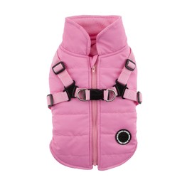 Puppia Mountaineer II Winter Vest, Medium, Pink