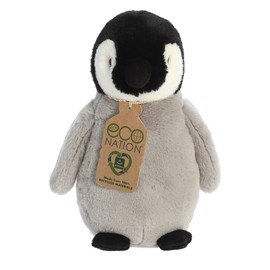 Aurora® Eco-Friendly Eco Nation™ Baby Penguin Stuffed Animal - Environmental Consciousness - Recycled Materials - Gray 10 Inches
