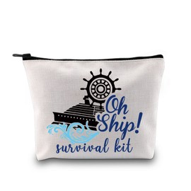 Cruise Ship Gift Cruise Vacation Bag Oh Ship! Survival Kit Travel Makeup Bag Cruise Accessories Cruise Lover Gift for Cruiser (Oh Ship Bag EU)