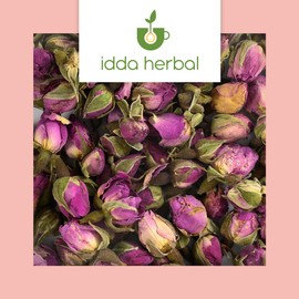 Rosebud Loose Tea (125g, 4.4oz), Whole Dried Rose Buds, Rose Petals, 100% Natural and Pure for Preparation of Herbal Tea, Rosebud Tea, Herbal Infusion