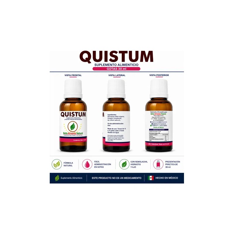 Quistum Suplemento Alimenticio Bella Armonía Natural 30ml