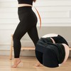 Kaina Big Size Lined Fleece Leggings Footless SD-1004399 Black/FREE 3ea