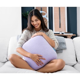 Quiet Mind Lavender Scented Weighted Body Pillow for Kids & Adults, Large (12lb) – Lavendar Infused Aroma with Recycled Glass Beads & Chemical-Free Fabric – Sensory Sleep Cuddle Pillow