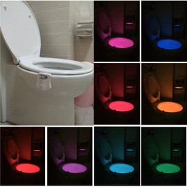 Toilet Night Light 2Pack by Ailun Motion Activated LED Light 8 Colors Changing Toilet Bowl Nightlight for Bathroom Battery Not Included Perfect Decorating Combination Along with Water Faucet Light