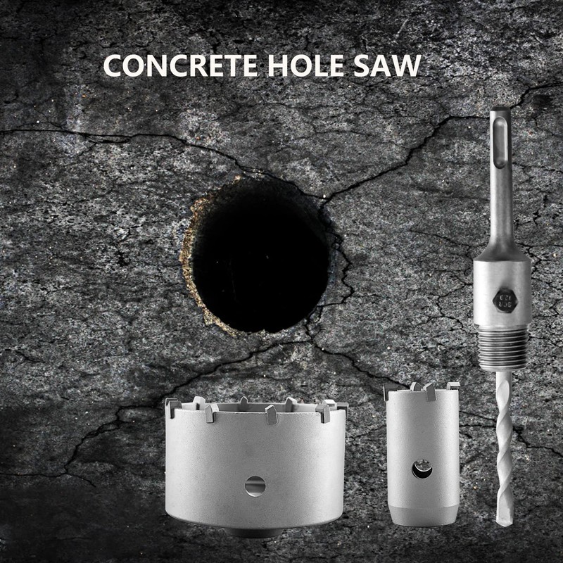 RVIQI 6PCS Concrete Hole Saw Set,Tungsten Steel SDS Plus Shank