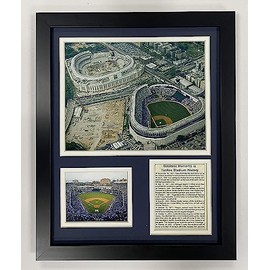 Yankee Stadium- Old and New Historical Collectible | Framed Photo Collage Wall Art Decor - 12"x15" | Legends Never Die, Model: 11127U