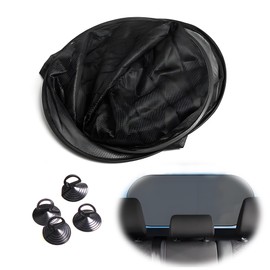 CHENNAN 100 x 50 cm Sun Protection Rear Window Car Foldable Car Rear Window Sun Visor with Suction Cups Car Interior Sun Protection Mesh Rear Window Visor UV Protection Universal for All Cars (Black)