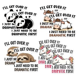 Pack 9 Pcs Funny Dramatic Sticker for Laptops Vehicles Trucks Cups Tumblers Helmets Computers Bumper Stickers Waterproof Removable Vinyl Decals Car Exterior Laptop Accessories