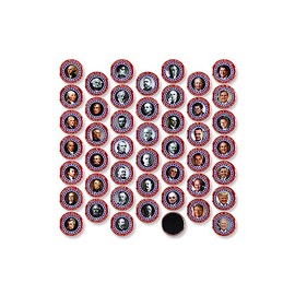 45 Pack - All 45 Presidents of The USA Historical Refrigerator Magnets - 2.25 Inch