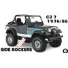 Fits with JEEEP CJ7 DIAMOND PLATE ROCKER PANEL SET OF