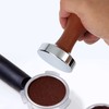 51mm Solid Aluminum Coffee Tamper, Wooden Handle Espresso Press Tamper