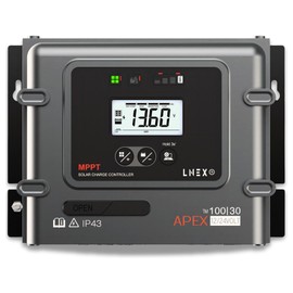 LNEX MPPT Solar Charge Controller 40A, 12V 24V Solar Panel Regulator with Temp Sensor for LiFePO4,AGM, Gel, Flooded and Lithium Battery