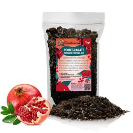 Gardenera Premium Pomegranate Potting Soil Mix - Ideal Nutrient Blend for Growing Robust, Flavorful, and Bountiful Pomegranate Trees - 1 Quart