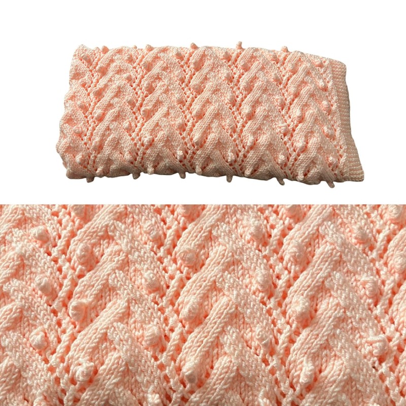 Knitting Patterns for Baby Blankets x 2, Budding Flowers &