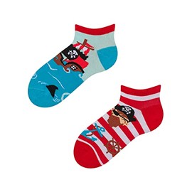 Dedoles Unisex Socks for Women, Men & Kids Cotton Funny Designs Football Bicycle Horses Plants Firefighter Gift Mismatched, Design: Pirate Adventure, Colour: Multicolour, Size: 12K-2 UK