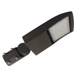 150w LED Shoebox Area Light [400w MH Equal] Parking Lot Lighting Street Lamp Stadium Light Flood Light Type III Distribution 5700k Daylight 20,250lm DLC Lighting Facts (150W Brown)