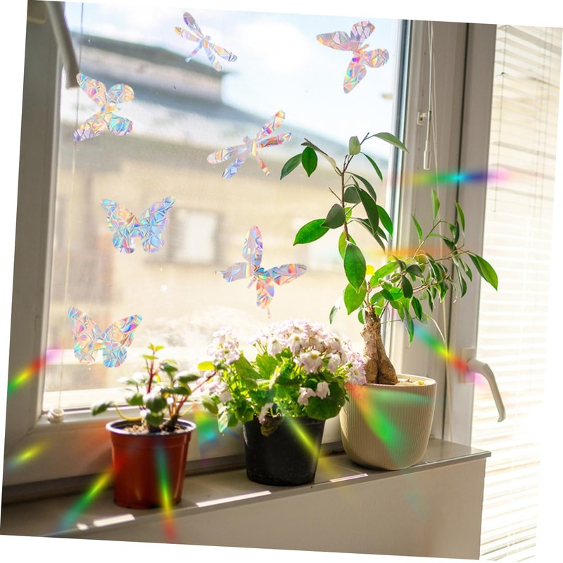 STOBAZA 8 Sets Cute Butterfly Window Decals Bird Collision Window