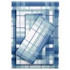 Premium 4pc Classic Farmhouse Checkered Blue Cotton Bed Sheets Set