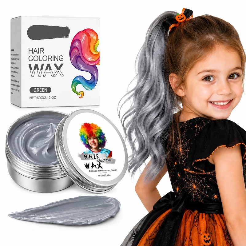 Cera Para Pintar Cabello, Tinte Temporal Para Cabello (Gris)