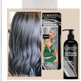 Lorenti Semi Permanent Direct Coloring Cream | Long Lasting Hair Colour Result | Silver 250ml
