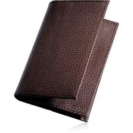 Tokyo amachi Kobo Business Card Holder, Men's, Genuine Leather, Easy to Use, Wide Type, Large Capacity, Textured Shrink Leather, Braun