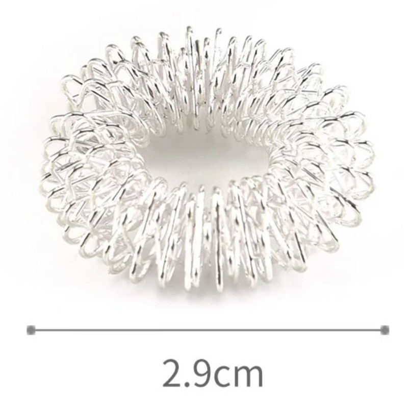 Pack of 2 Massage Rings for Fingers Made of Stainless