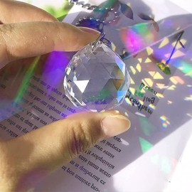 Ceiling Fan Pull Chain Extension with Clear Prism Ball, 36 Inches Fan and Light Pull Chain Set for Ceiling fan Light Lamp,3 Pcs (Nickel)