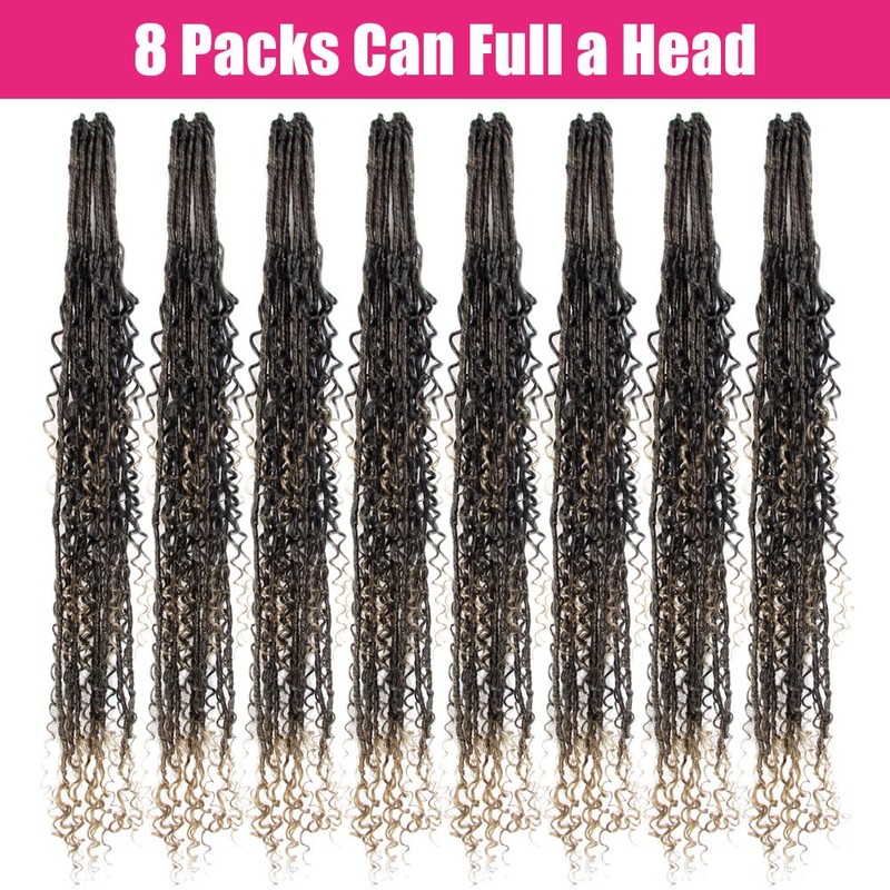 Faux Locs with Curly Ends Soft Goddess Locs Crochet Hair