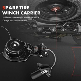 A-Premium Spare Tire Winch Carrier Compatible with Land Rover LR3 2005-2009 LR4 2010-2013 Range Rover Sport 2006-2013 Sport Utility