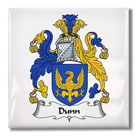 Carpe Diem Designs Dunn Family Crest/Coat of Arms Ceramic Tile for Coaster, Hot Plate, Trivet or Decorative Accent